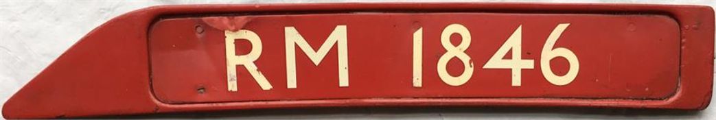 London Transport Routemaster bus BONNET FLEETNUMBER PLATE from RM 1846, complete with backing