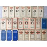 Complete run of London Transport Tram/Trolleybus & Tram POCKET MAPS from Winter 1934-5 to January