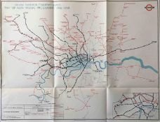 1938 London Transport MAP titled 'London Passenger Transport Board - New Works Programme, 1935-