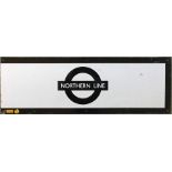 London Underground 1950s/60s enamel STATION FRIEZE PLATE for the Northern Line with the line name on