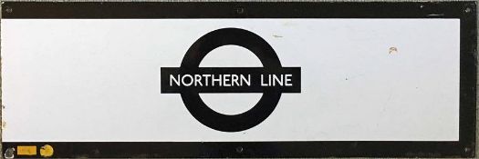 London Underground 1950s/60s enamel STATION FRIEZE PLATE for the Northern Line with the line name on