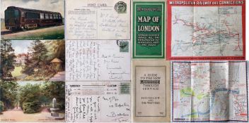 London Underground items comprising 3 tube line POSTCARDS from the GN, Piccadilly & Brompton Rly (