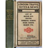 Officially bound volume of the 1917 London General Omnibus Company LEAFLETS 'LONDON TRAFFIC