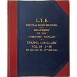 Officially bound volume of London Transport TRAFFIC CIRCULARS (Central Road Services) for the year