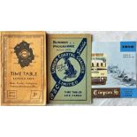 Selection of bus & coach TIMETABLE BOOKLETS comprising July 1934 London Transport London Area