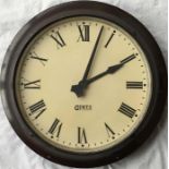 Gents' of Leicester RAILWAY CLOCK with a 12" (30cm) face and roman numerals. Electric movement and a