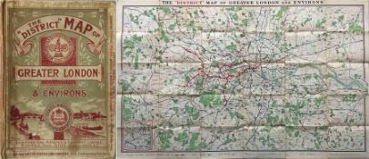 The "District [Railway] MAP of Greater London & Environs', first edition, dated 1902. From the