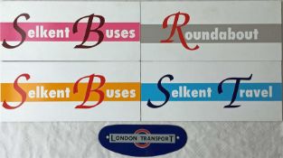 A London Transport enamel RADIATOR BADGE PLATE for a 1940s G-type utility bus (after-market