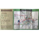 1909 London Underground POCKET MAP 'What to See and How to See it, The Excursionists' Guide with