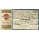 1913 London Underground MAP 'What to See and How to See it'. Dated 23/12/13, one of the first to