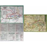 London Underground POCKET MAPS from 1911 and 1912 respectively. Both open out to 10.5" x 8" (27cm