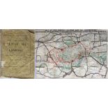 1874 District Railway MAP of London. This is the 2nd edition of the first-ever map of the London