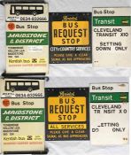 Selection of 1960s-80s BUS STOP FLAGS comprising Maidstone & District, Bristol Omnibus and Cleveland