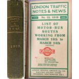 Officially bound volume of the 1918 London General Omnibus Company LEAFLETS 'LONDON TRAFFIC