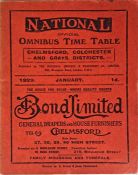 1929 National Omnibus & Transport Co Ltd TIMETABLE BOOKLET for Chelmsford, Colchester & Grays