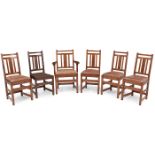 Limbert, assembled set of six chairs; one armchair, #1735 and five side chairs, #1731, Grand Rapids,