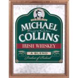 Various Advertising, framed wall mirrors, four:, Michael Collins: Irish Whisky; Blatz Milwaukee