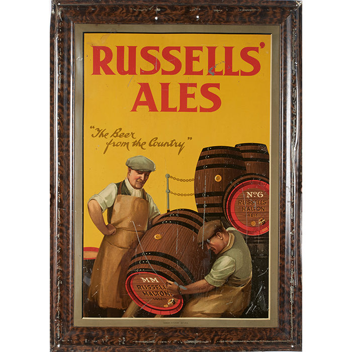 Beer Advertising, four items:, Russell's Ales tin sign; My Goodness, My Guinness framed poster; - Image 2 of 6