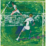 LeRoy Neiman, (American, 1921-2012), Tennis Players, color screenprint, signed and numbered in