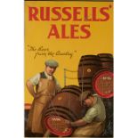 Beer Advertising, four items:, Russell's Ales tin sign; My Goodness, My Guinness framed poster;