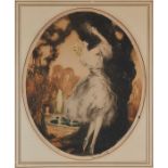 Louis Icart, (French, 1880-1950), Untitled, 1927, color etching, signed lower right, 18.25" x 15.
