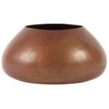 Robert Riddle Jarvie (1865-1941), bowl / vase, Chicago, IL, hand hammered copper, stamped script