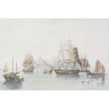 Edward Duncan, (British, 1803-1882), The Opium Ships at Lintin in China, 1824 (together with 5