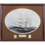 Michael F. Blaser, (American, 20th century), Flying Cloud (together with four nautical prints, a