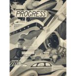 Grace Hermann, (American, 20th century), Progress, c. 1930, gouache on illustration board, signed