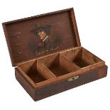 American Arts & Crafts Period, Elbert Hubbard cigar box, pine, 9.75"w x 5.5"d x 2.25"h Some light