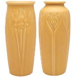 Rookwood Pottery, vase, #2476, Cincinnati, OH, 1931, Matte yellow glazed ceramic, impressed marks,