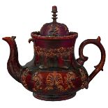 Staffordshire, monumental teapot, England, late 19th century, glazed ceramic, unsigned, together