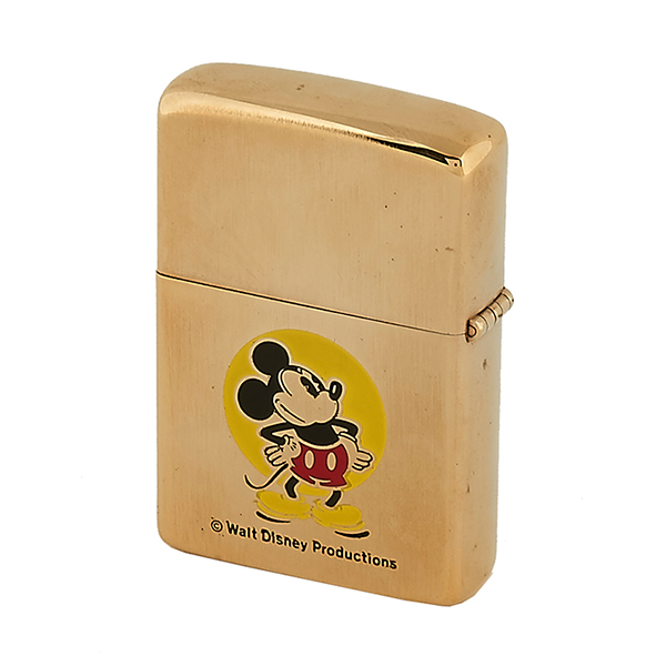 Zippo / Disney, Mickey Mouse lighter, with original box, 1 1/2"w x 2 1/4"h Please contact the John