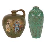 The Weller Pottery Company, Dickensware vessel, #267, Zanesville, OH, glazed ceramic, impressed