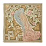 Rookwood Pottery, Dove trivet, #3124, Cincinnati, OH, 1921, glazed ceramic, signed, dated, numbered,