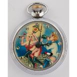 Erotic, Drunken Nightlife open face pocket watch, 2"dia Please contact the John Toomey Gallery for