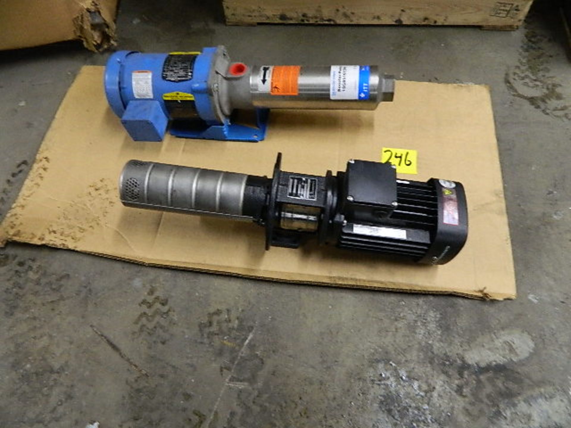 Booster Pump. (1) Goulds Booster Pump, M/N 10GBS1015K4 w/ Baldor 1 HP. Motor, (1) Grundfos M/ND,W - Image 6 of 6