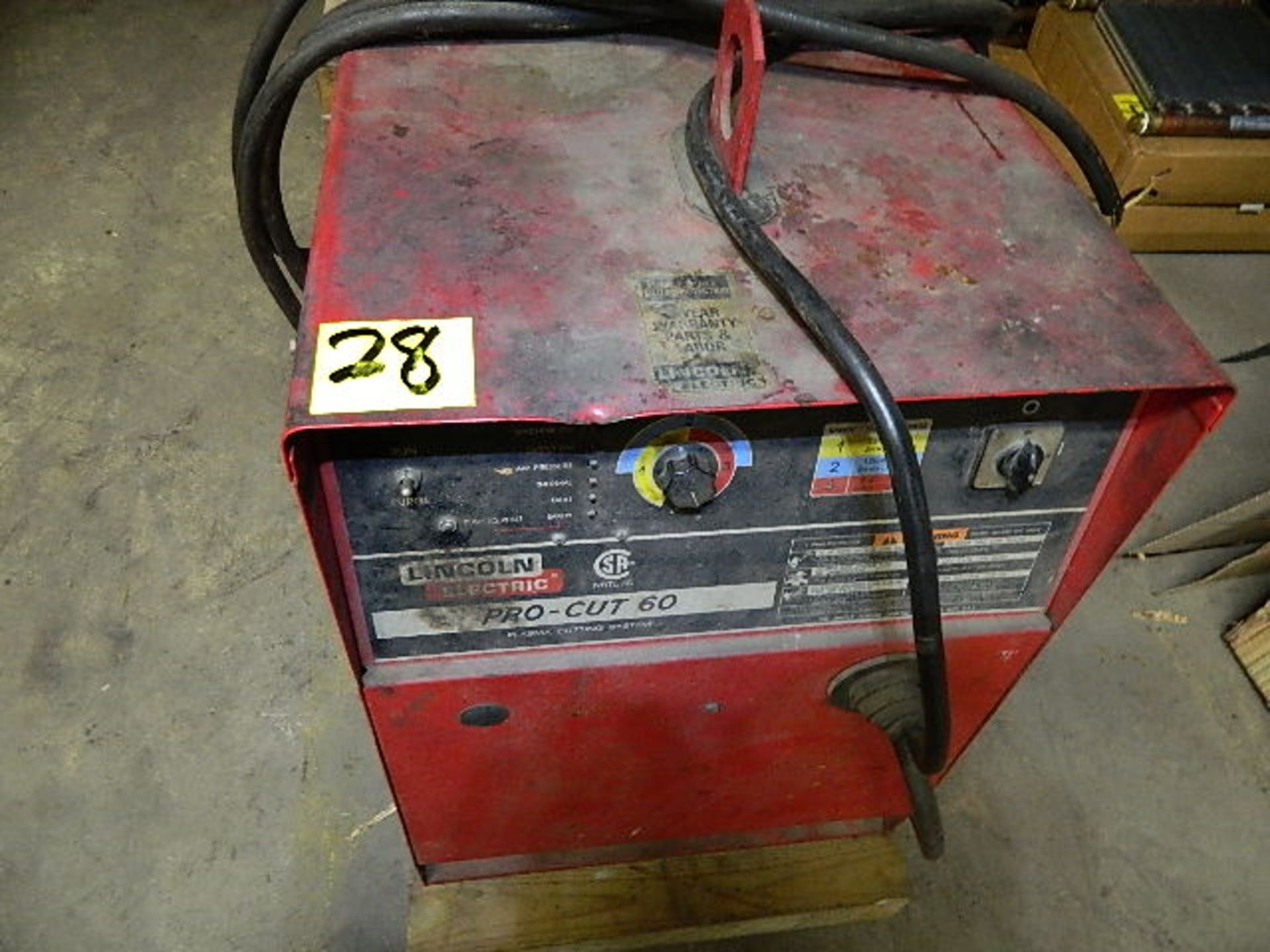 Lincoln Plasma Cutting System, M/N Pro-Cut 60, S/N V1941004303, Input Single Phase 115 V. 208/230/