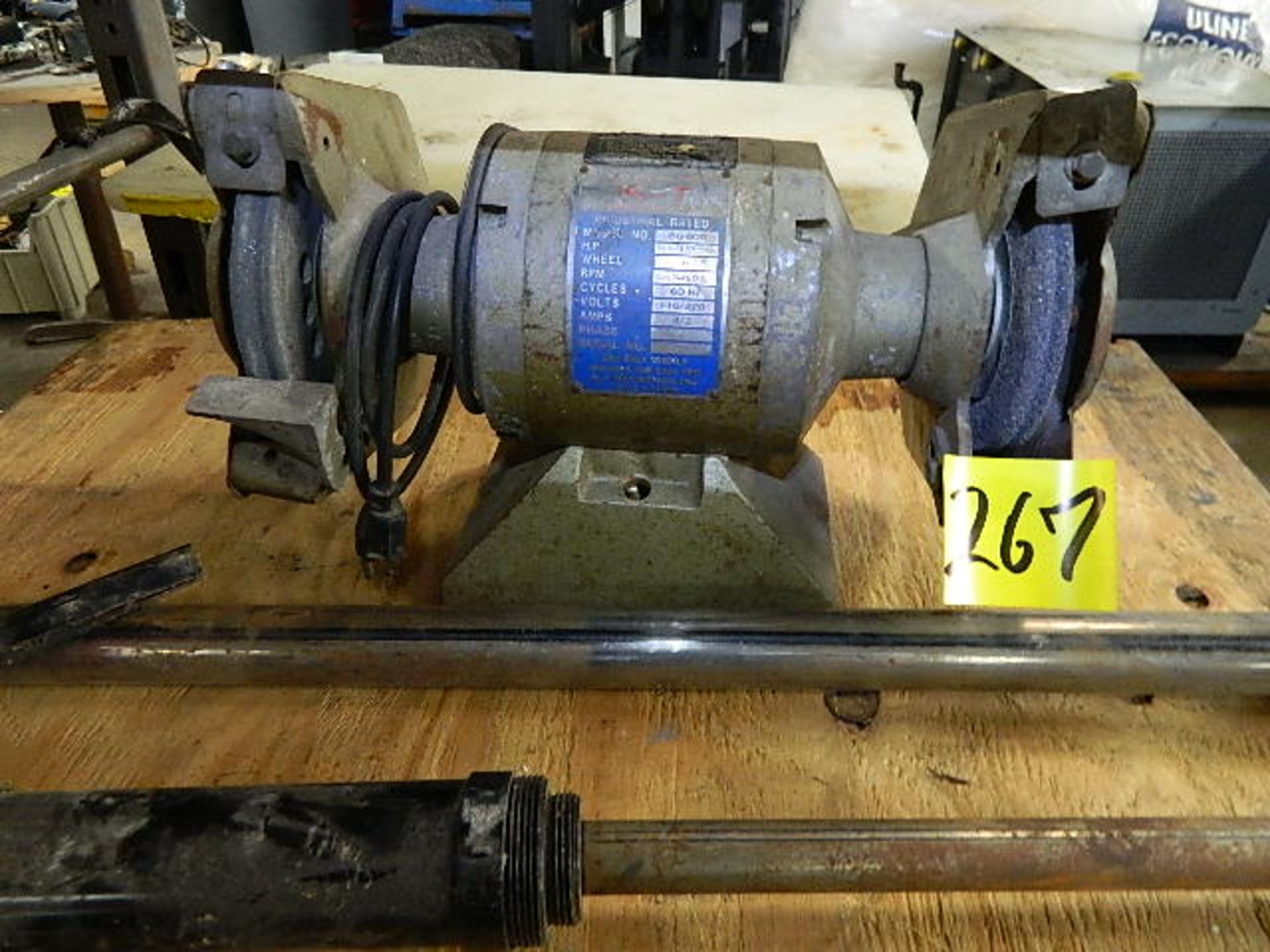 Grinder. Double End Grinder 6" 1/2 HP 120 v. w/ 2 Hand Barrel Pumps