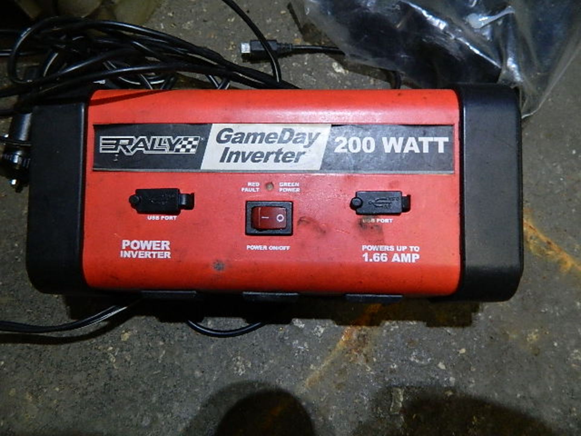 Tools. Lot Of 2 Come Alongs, Ryobi Sawsall 115 V., Rally 200 Watt Inverter, Misc. Electronic In Tub - Image 4 of 4