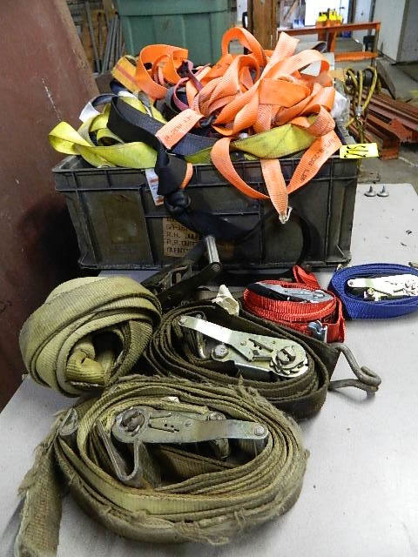 Tie Down Straps. Box Of Tie Down Straps Assorted Sizes & Colors - Image 2 of 2