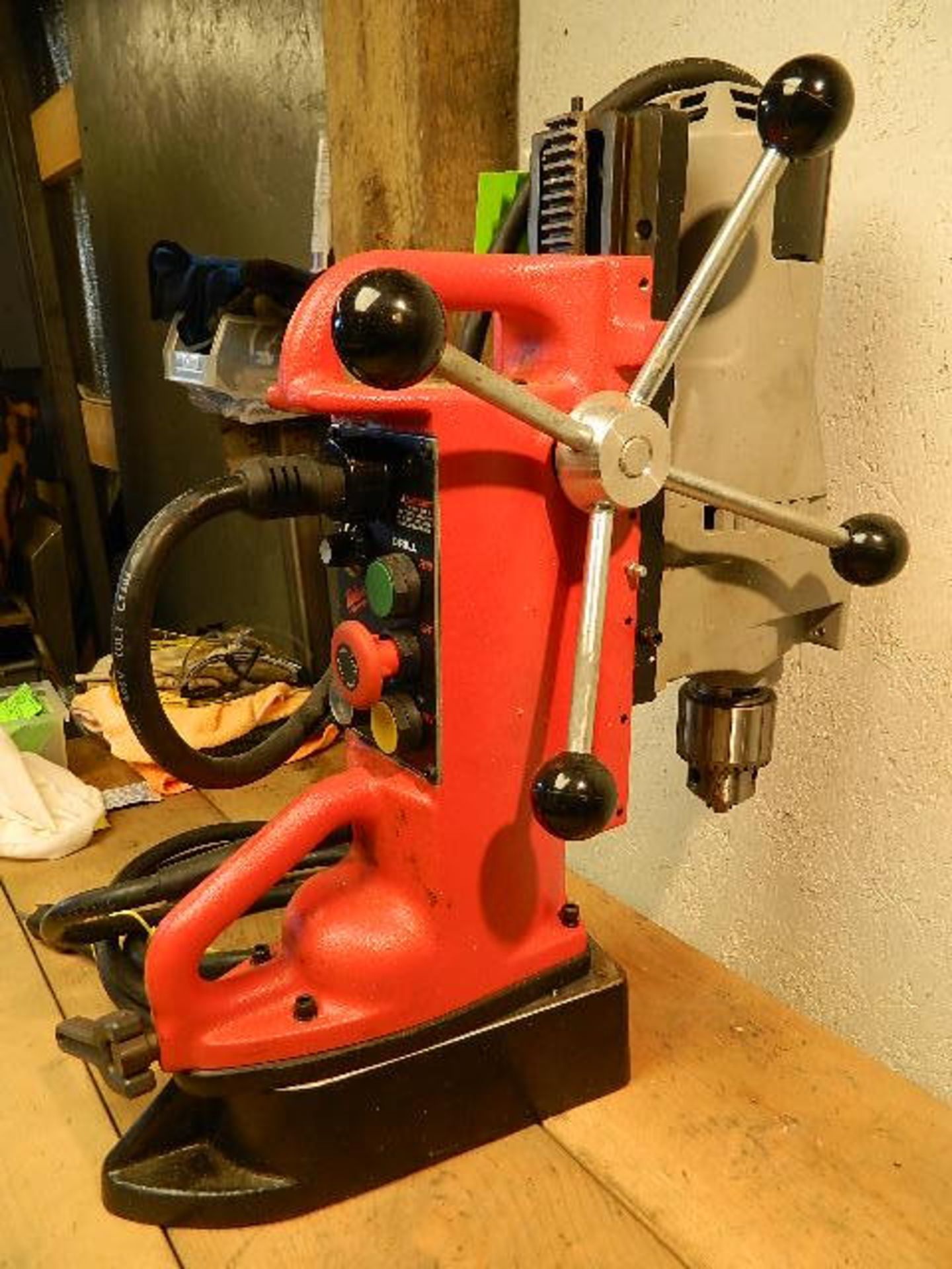 Milwaukee Electromagnetic Drill Press, CAT #4203, 11.5 A. Drill Motor 115V. (Note: Does not work has - Image 7 of 7