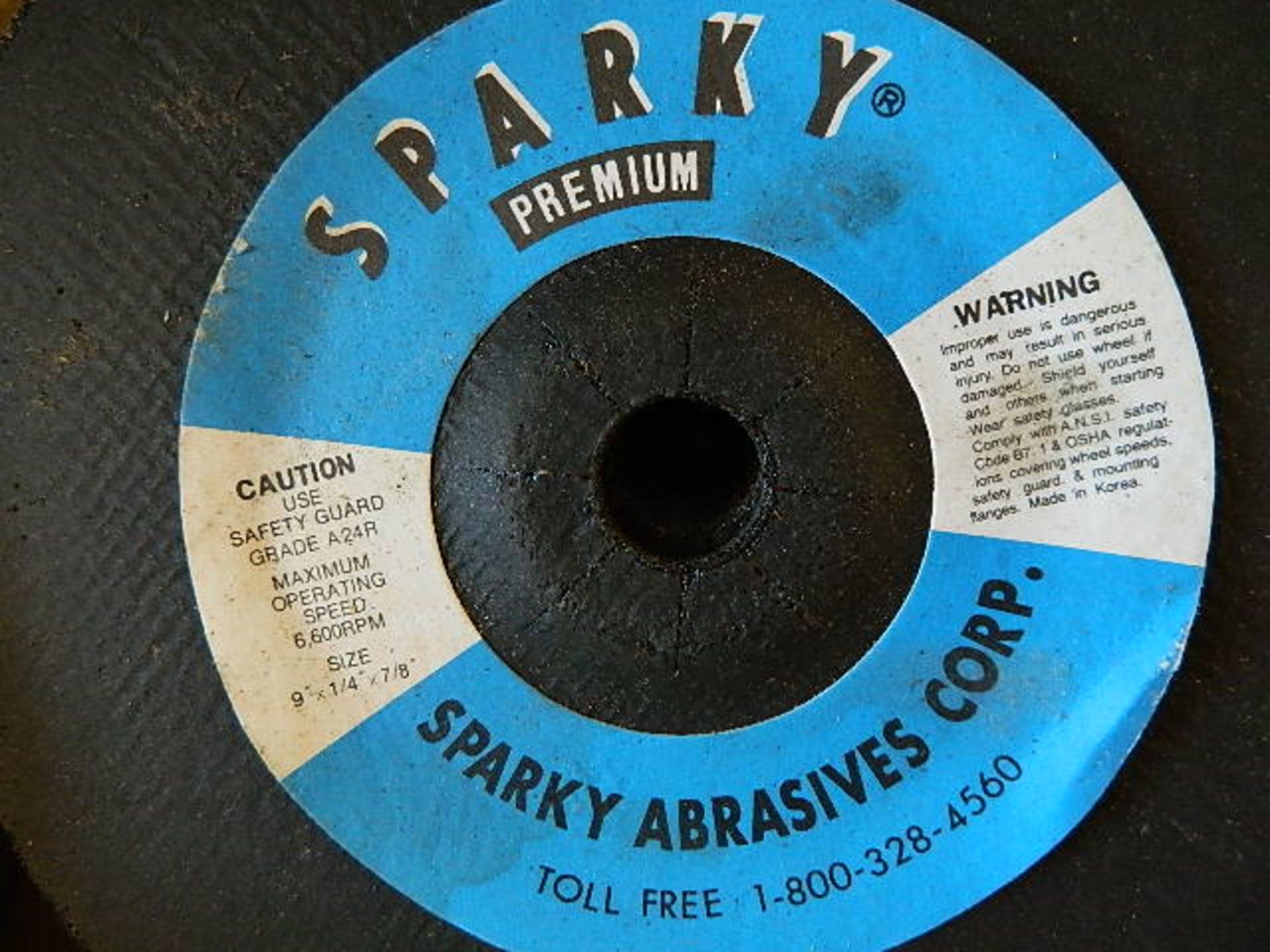 Grinding Wheels 9" x 1/4 x 7/8 Sparky Premium (Qty. 22) - Image 2 of 2