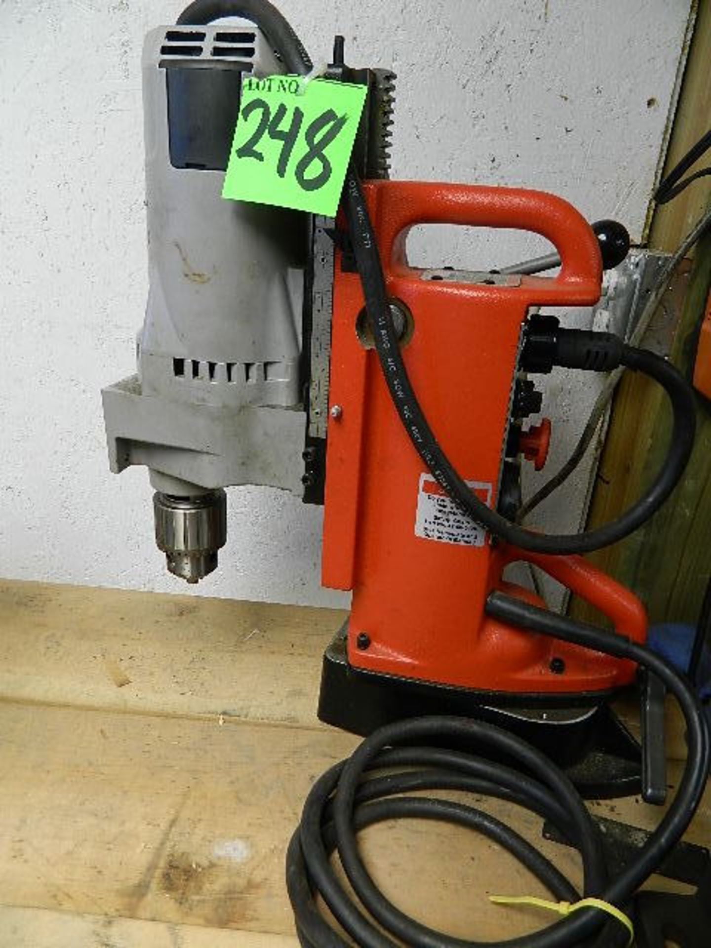 Milwaukee Electromagnetic Drill Press, CAT #4203, 11.5 A. Drill Motor 115V. (Note: Does not work has