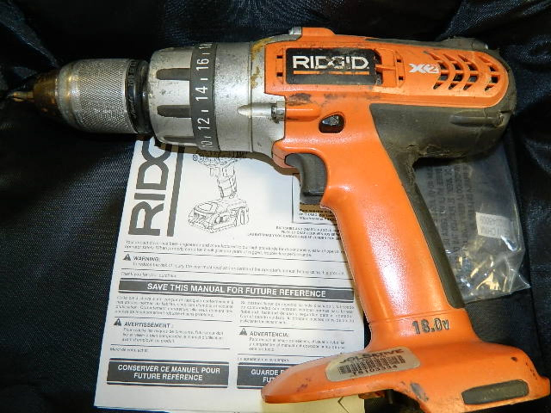 Chicago Electric 1/2" Impack Wrench #31877, 120V. AC/DC 7A. Ridgid 18V. Drill No Battery Or Charger - Image 2 of 2