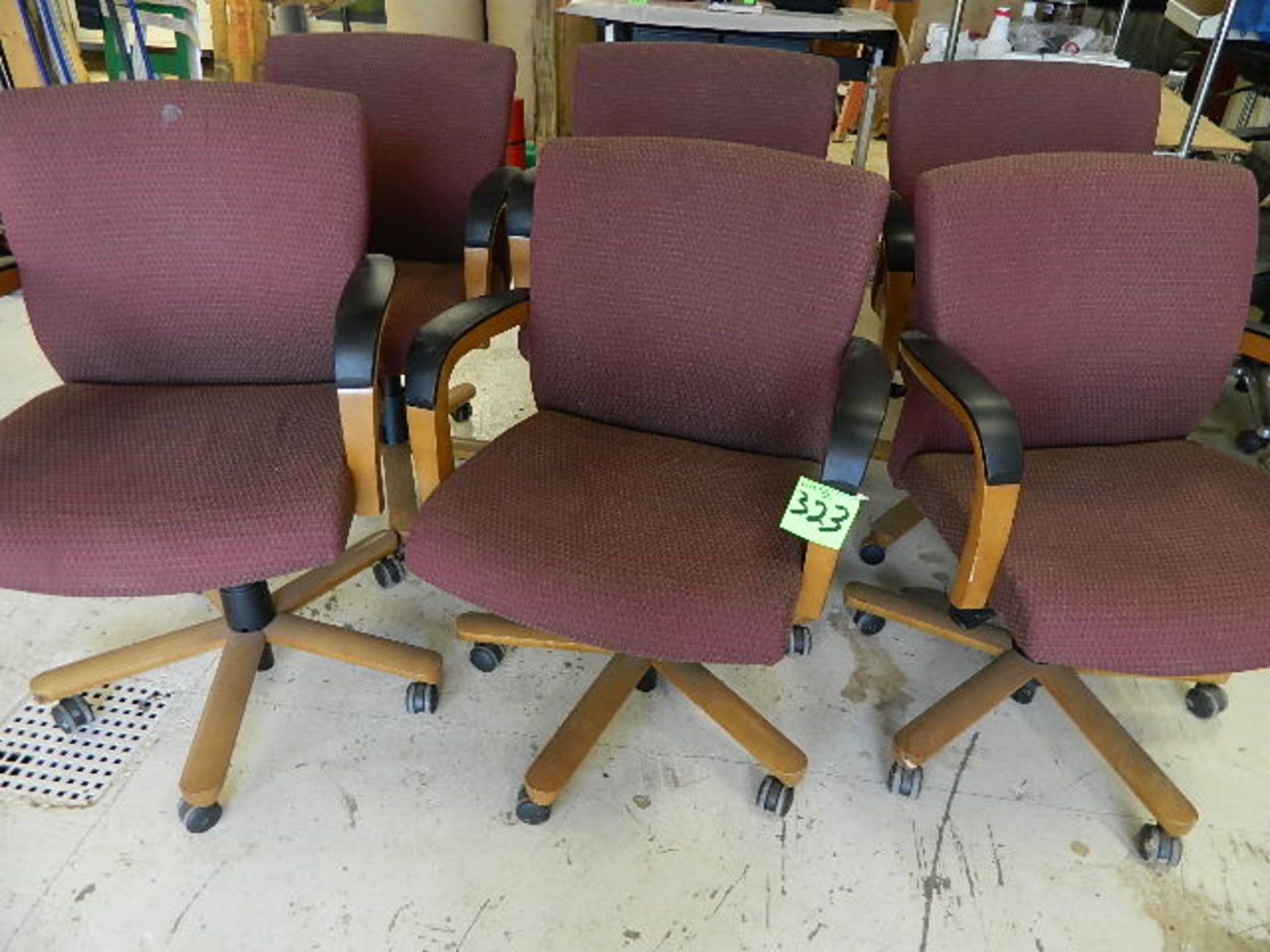 (6) Conference Room Chairs Adjustable Height