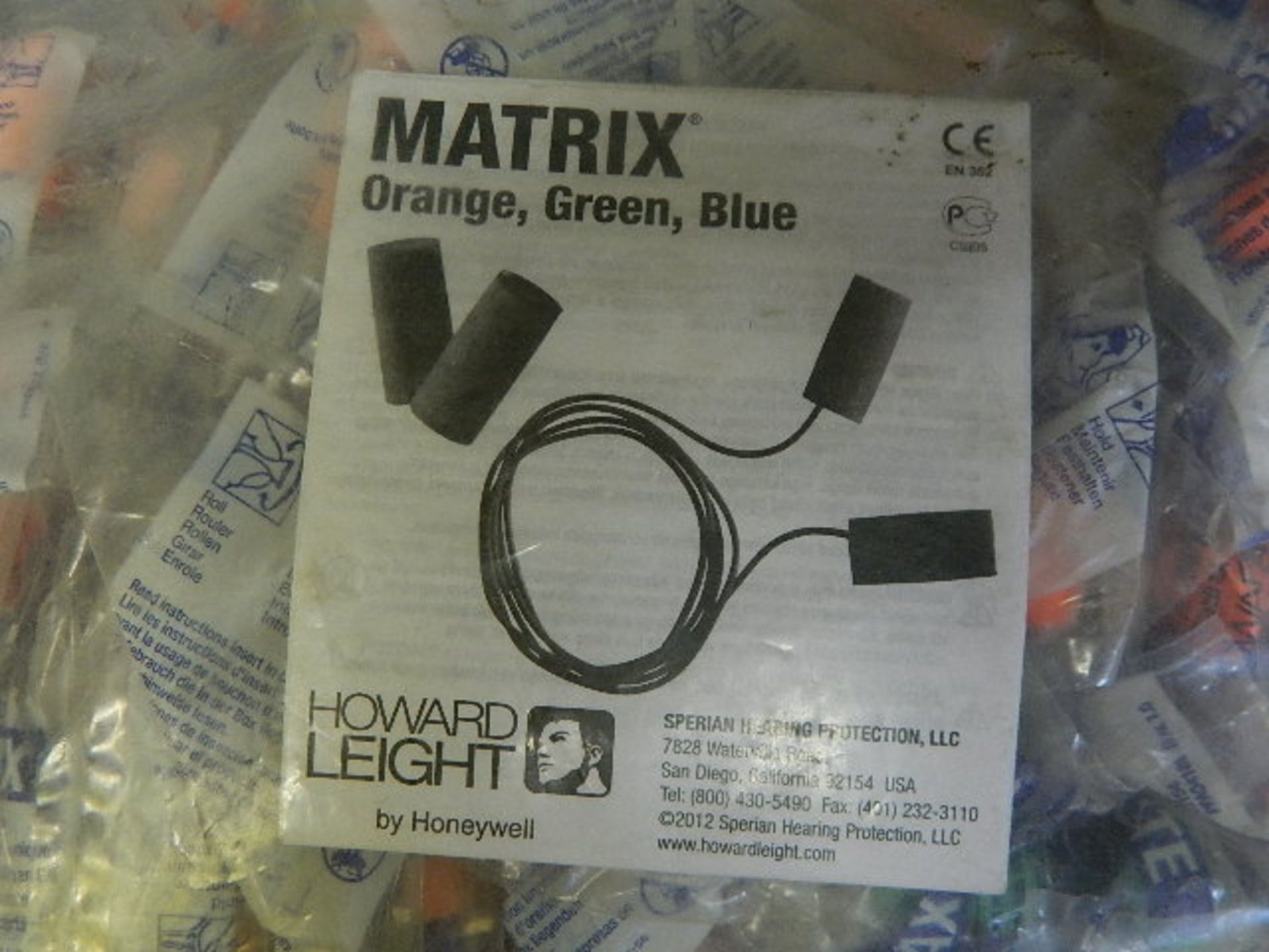 1 Bag Of Matrix Orange, Green, Blue Ear Plugs