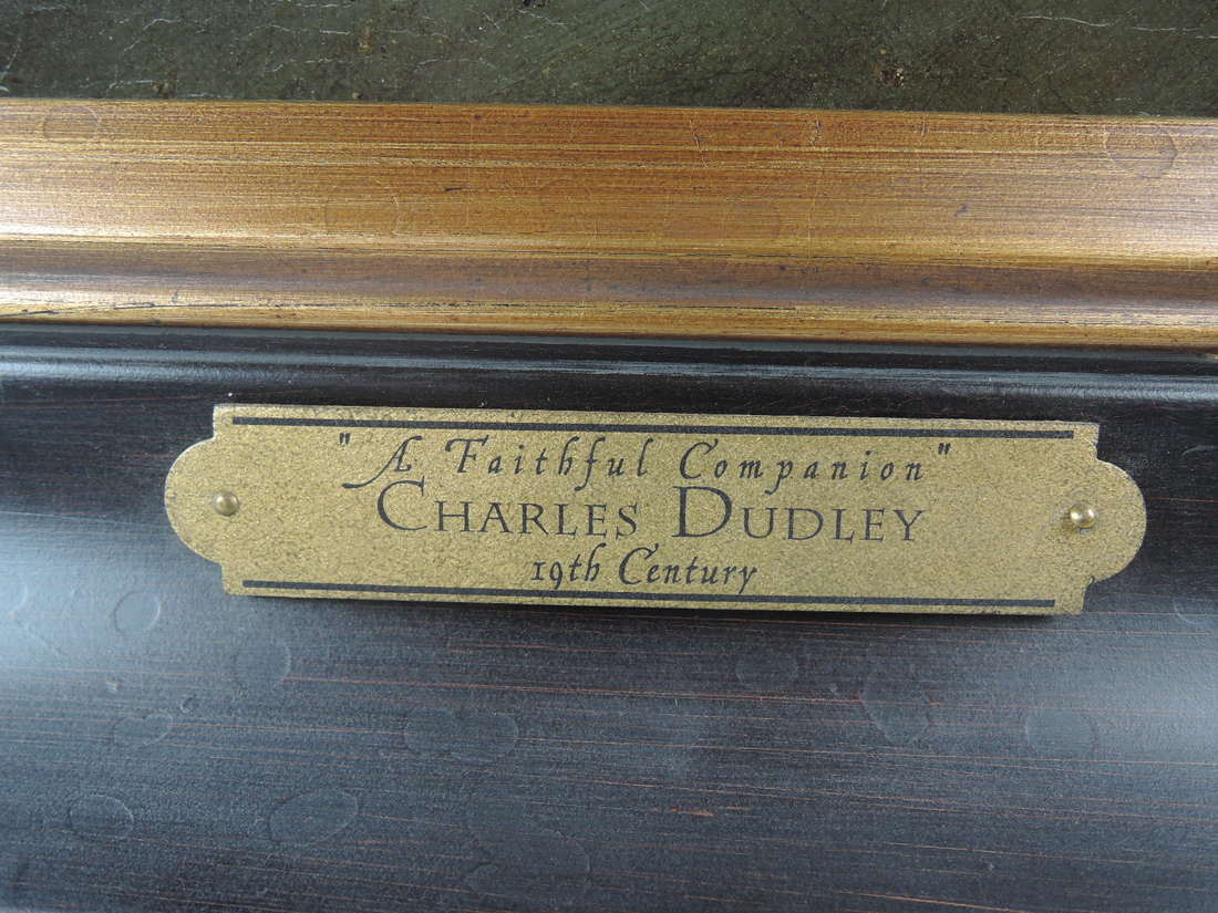 Charles Dudley "A Faithful Companion" O/C Painting - Image 4 of 4