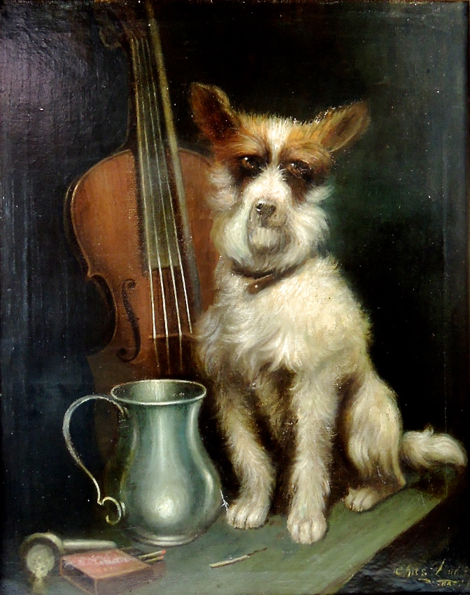 Charles Dudley "A Faithful Companion" O/C Painting - Image 2 of 4