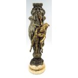 Rare Kauba Geschutz Bronze Figural Vase